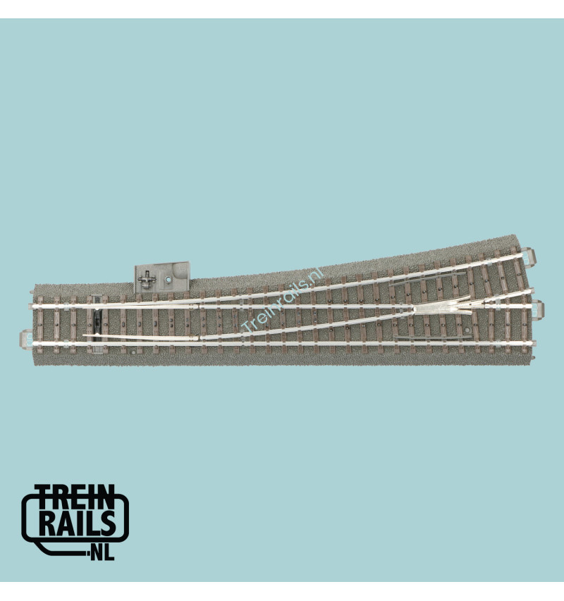 Märklin 24711 C-Track Slim Soft Left Turnout - R1114.6mm - 1 Piece - H0 Scale (1:87)